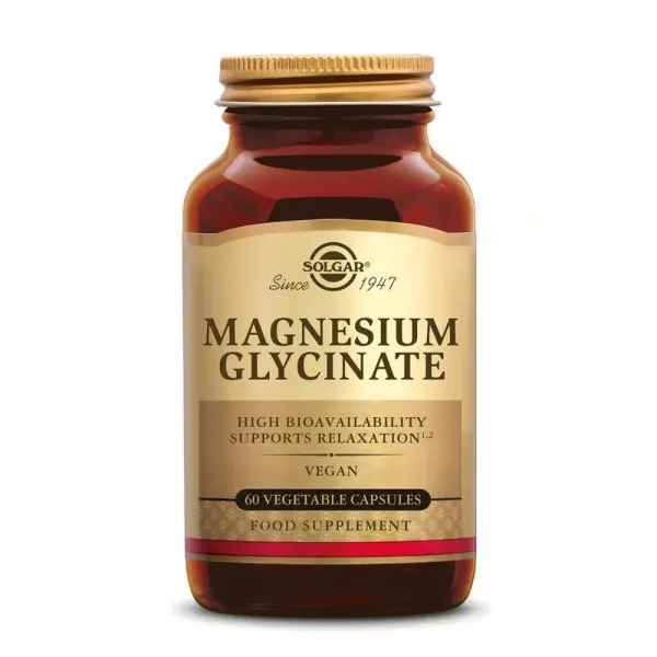 Solgar Magnesium Glycinate, Συμπλήρωμα Διατροφής με Μαγνήσιο Γλυκινικό 60 κάψουλες