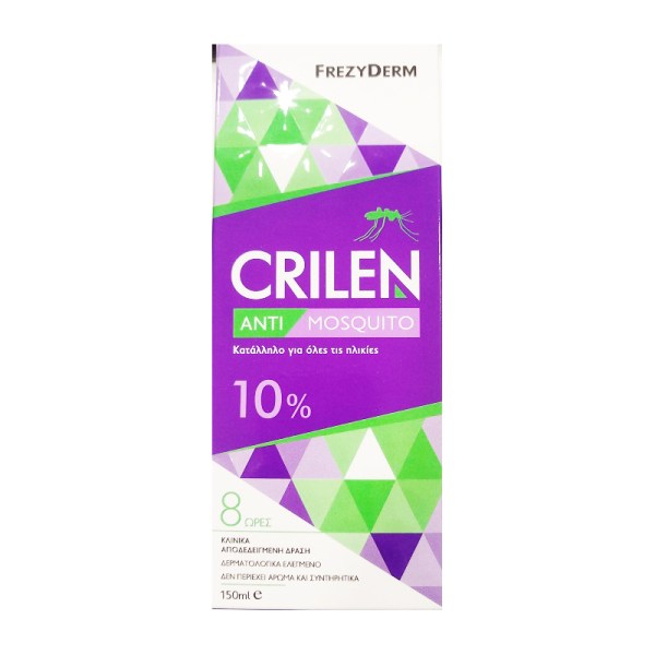 Frezyderm Crilen Anti Mosquito 10% Εντομοαπωθητικό Γαλάκτωμα, 150ml