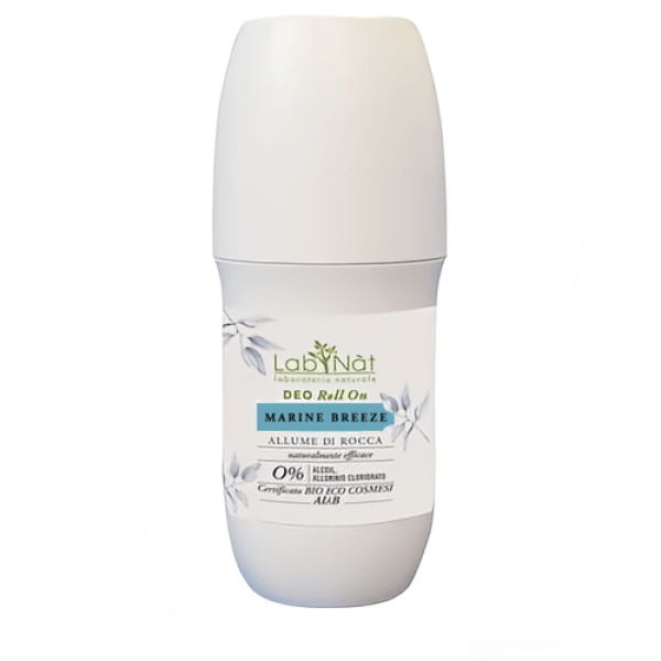 LabNat Deo Roll On Marine Breeze αποσμητικό με φυσικό αλάτι Alum Rock (Πούδρα) 75ml