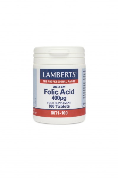 Lamberts Folic Acid 400μg Φολικό Οξύ 100tab
