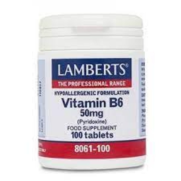 Lamberts Vitamin B6 50mg Βιταμίνη Β6 100tab