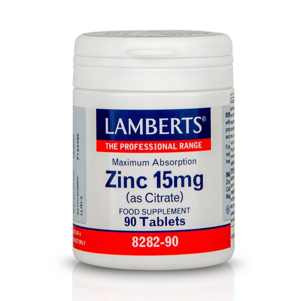 Lamberts Zinc 15mg ( as Citrate ) Ψευδάργυρος ως Κιτρικός 90tab