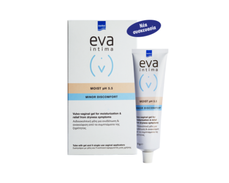 Intermed Eva Intima Moist Gel ph 5.5 Minor Discomfort Ενυδατική Αιδιοκολπική Γέλη , 50g