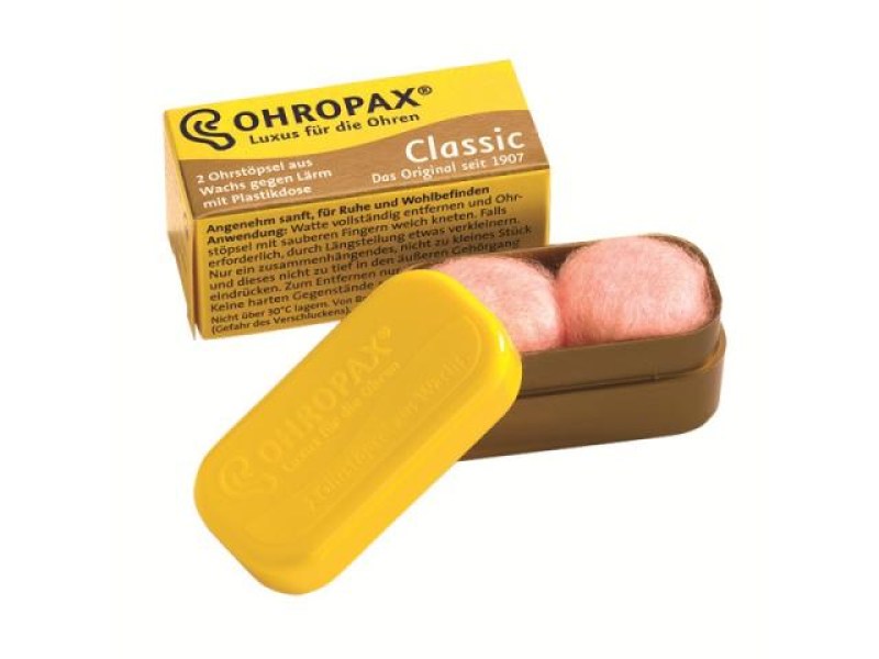 Ohropax, Ωτοασπίδες Κέρινες κλασσικές, 1 ζευγάρι