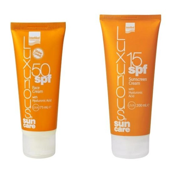 Luxurious Sun Care Pack με Face Cream Spf50 75ml & Body Cream Spf15 200ml