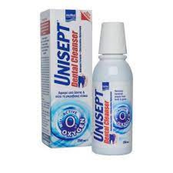 Unisept Dental Cleanser Αποτελεσματικό Υπερκαθαριτικό Στοματικό Διάλυμα ,Ειδικά Σχεδιαμένο για την Υγιεινή Φροντίδα των Δοντιών & των Ούλων 250ml