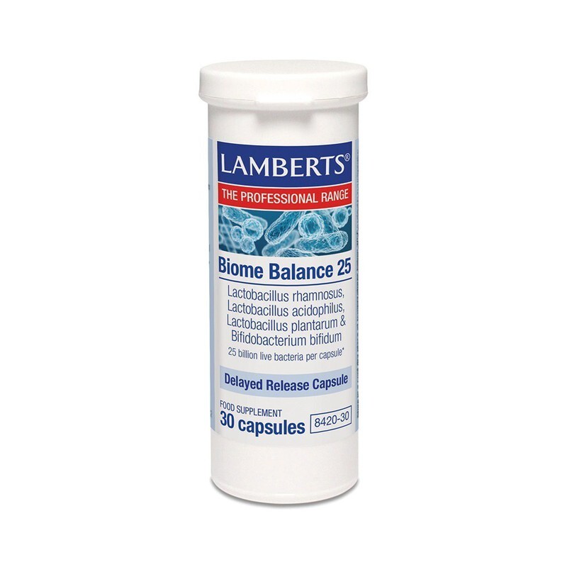 LAMBERTS - Biome Balance 25 Συμπλήρωμα Διατροφής για την Υποστήριξη του Πεπτικού Συστήματος, 30Caps
