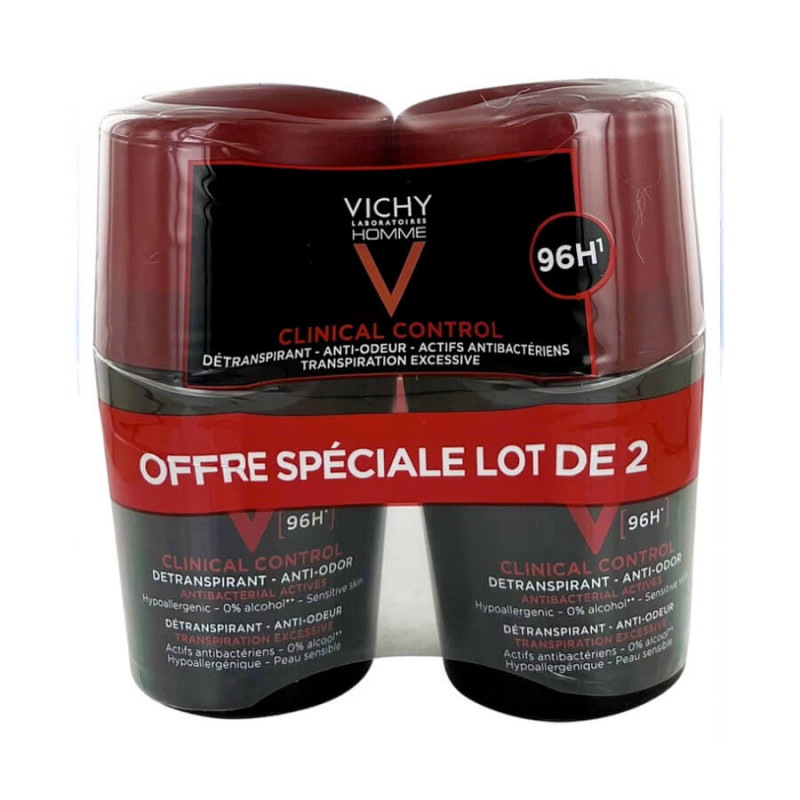 Homme Clinical Control Detranspirant Deodorant Anti-Odor 96H 2 x 50ml