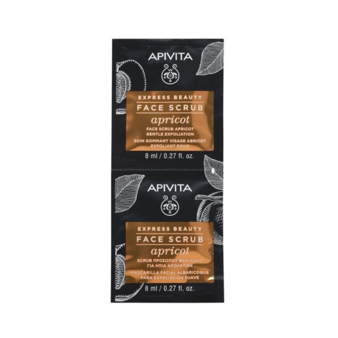 Apivita Express Beauty New Face Scrub Apricot 2x8ml